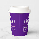 Halloween Business Paars Paper Cup Papieren Bekers (Rechts)