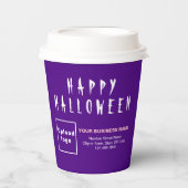 Halloween Business Paars Paper Cup Papieren Bekers (Voorkant)