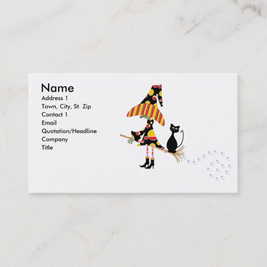 Halloween Business Personal Card Visitekaartje (Voorkant)