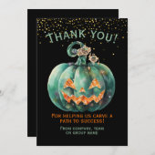 Halloween Business Pumpkin Bedankkaart (Voorkant / Achterkant)