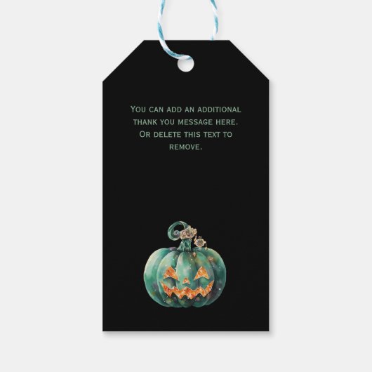 Halloween Business Pumpkin Cadeaulabel (Achterkant)