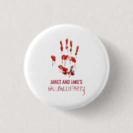 Halloween-Button met gebluste handdruk Ronde Button 3,2 Cm