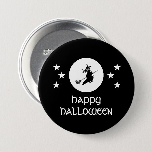 Halloween Button slaan, zwart (Voorkant /achterkant)