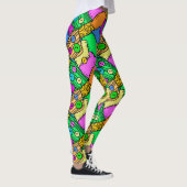 Halloween Buttonnen en titels Leggings (Rechts)