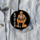 Halloween Buttonnen, Spooky Skeletal Spice Delight Ronde Button 4,0 Cm (In situ)