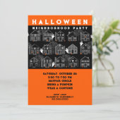 Halloween Buurtfeest Kaart (Staand voorkant)
