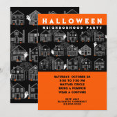 Halloween Buurtfeest Kaart (Voorkant / Achterkant)