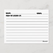 Halloween Buzzard Recipcard Briefkaart (Achterkant)