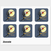 Halloween Buzzard Vierkante Sticker (Vel)