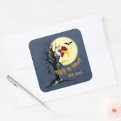 Halloween Buzzard Vierkante Sticker (Envelop)
