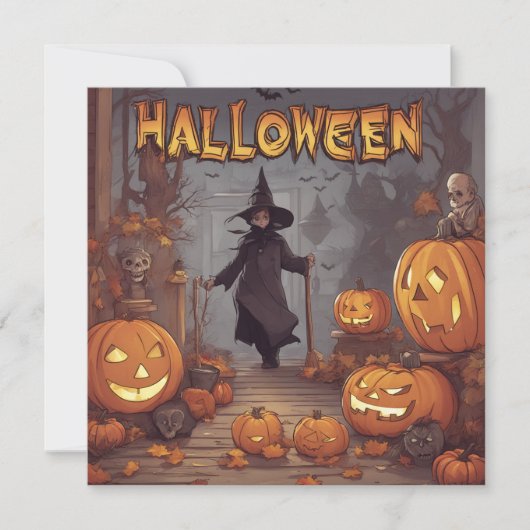 Halloween C Feestdagenkaart (Voorkant)