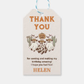 Halloween Cactus Verjaardagsfeestje Dank je wel Fa Cadeaulabel (Achterkant)