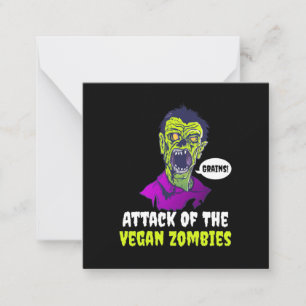 Halloween Cadeau Aanval Van De Veganist Notitiekaartje