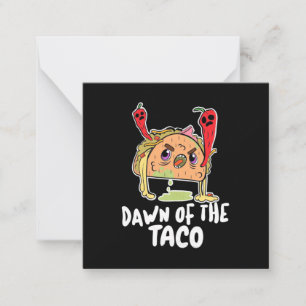 Halloween Cadeau Dageraad Van De Taco Halloween Notitiekaartje