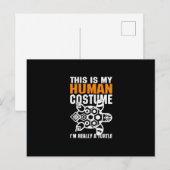 Halloween Cadeau Dit Is Mijn Menselijk Kostuum Uitnodiging Briefkaart (Voorkant / Achterkant)