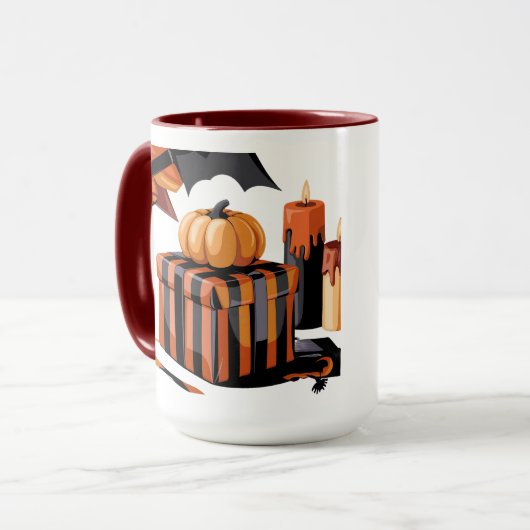 Halloween cadeau en pompoen Mok (Voorkant links)