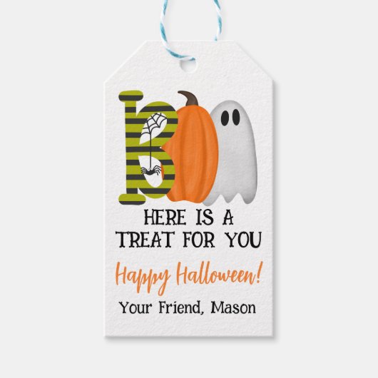 Halloween Cadeau Favor Tag Cadeaulabel (Voorkant)