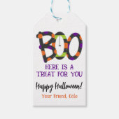 Halloween Cadeau Favor Tag Cadeaulabel (Voorkant)