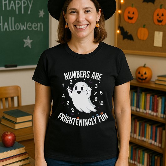 Halloween cadeau voor Wiskunde Teachers Numbers zi T-shirt