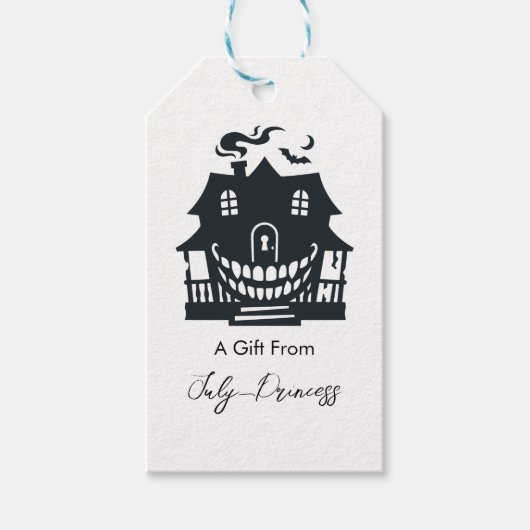 Halloween cadeaubijslagers, gepersonaliseerde cade cadeaulabel (Voorkant)