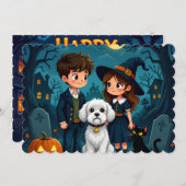 Halloween cadeaukaart kaart (Voorkant / Achterkant)