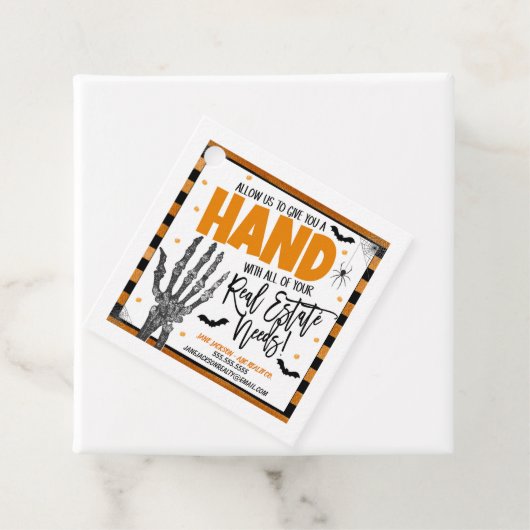 Halloween cadeaukaart voor verwijzing naar vastgoe bedankjes labels (In situ)