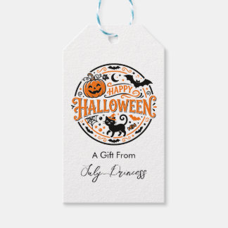 Halloween cadeaukaartjes, gepersonaliseerde cadeau cadeaulabel