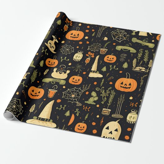 Halloween Cadeaupapier (Uitgerold)