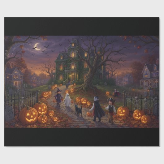 Halloween Cadeaupapier (Vlak)