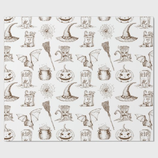 Halloween Cadeaupapier (Vlak)