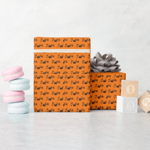 Halloween-cadeaupapier Pompoen en Vleermuis Cadeaupapier