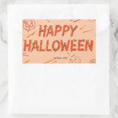 Halloween cadeausticker, Minimalistische moderne H Rechthoekige Sticker (Tas)