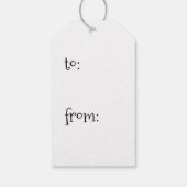 Halloween-cadeautag, Geest, Boe Cadeaulabel (Achterkant)