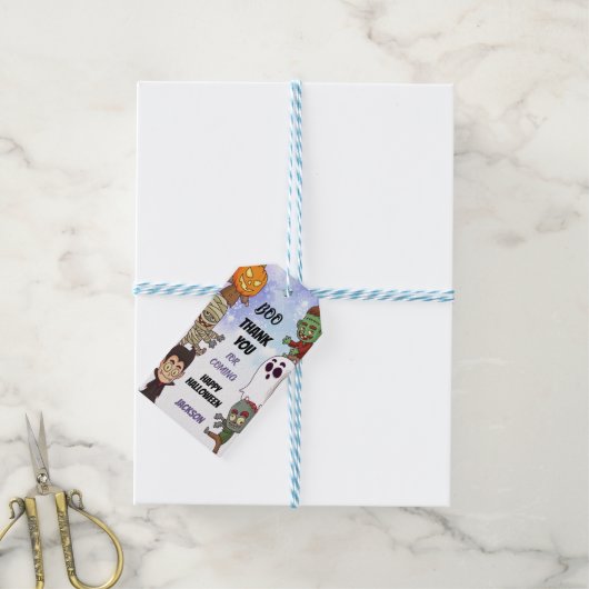 Halloween-cadeautags Cadeaulabel (Met Touw)