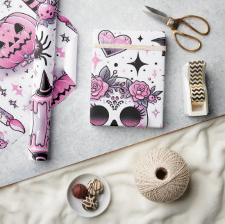 Halloween cadeauverpakking, griezelig inpakpapier, cadeaupapier