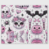 Halloween cadeauverpakking, griezelig inpakpapier, cadeaupapier (Vlak)