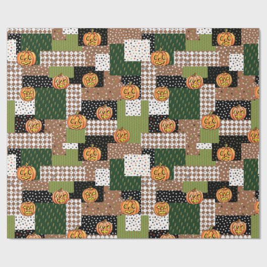 Halloween cadeauverpakking papier patchwork (Vlak)