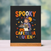Halloween Cafetaria Koningin Acryl Bord (Neutraal)