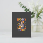 Halloween Cafetaria Koningin Briefkaart (Staand voorkant)