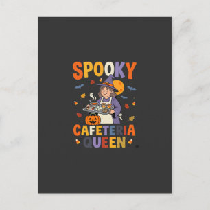 Halloween Cafetaria Koningin Briefkaart