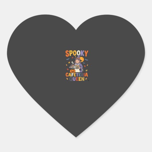 Halloween Cafetaria Koningin Hart Sticker (Voorkant)