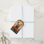 Halloween Cairn Terrier met pompoenen eng Cadeaulabel (Met Touw)