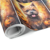 Halloween Cairn Terrier met pompoenen eng Cadeaupapier (Rol Hoek)