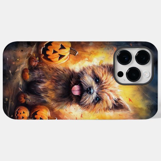 Halloween Cairn Terrier met pompoenen eng Case-Mate iPhone Case (Achterkant (horizontaal))