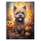 Halloween Cairn Terrier met pompoenen eng Notitieboek (Voorkant)