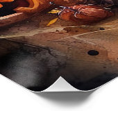 Halloween Cairn Terrier met pompoenen eng Perfect Poster (Hoek)