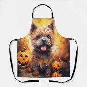 Halloween Cairn Terrier met pompoenen eng Schort (Voorkant)