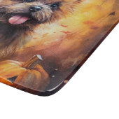 Halloween Cairn Terrier met pompoenen eng Snijplank (Hoek)