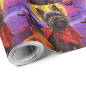 Halloween Cairn Terrier Vampire Pumpkins eng Cadeaupapier (Rol Hoek)