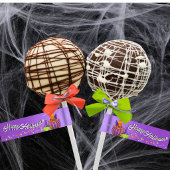 Halloween Cake Pop-labels & Rietjesvlaggen Adreslabel Wikkel